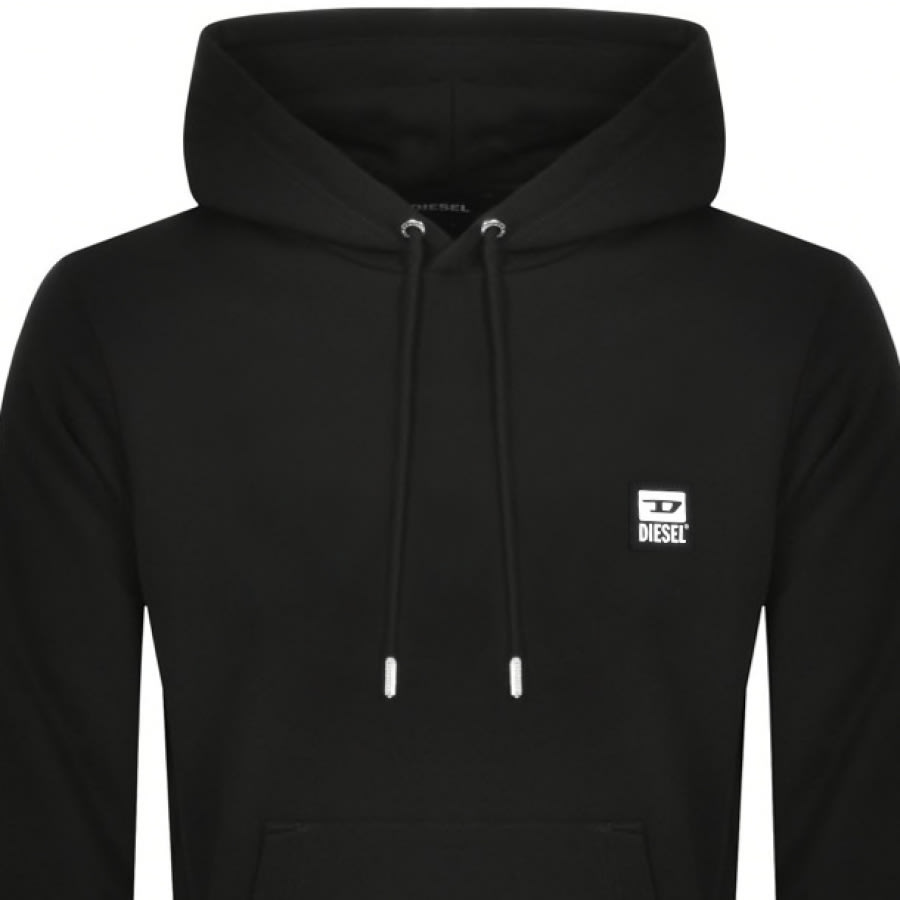 Alternative Image for ProductDiesel S Girik Logo Hoodie Black2